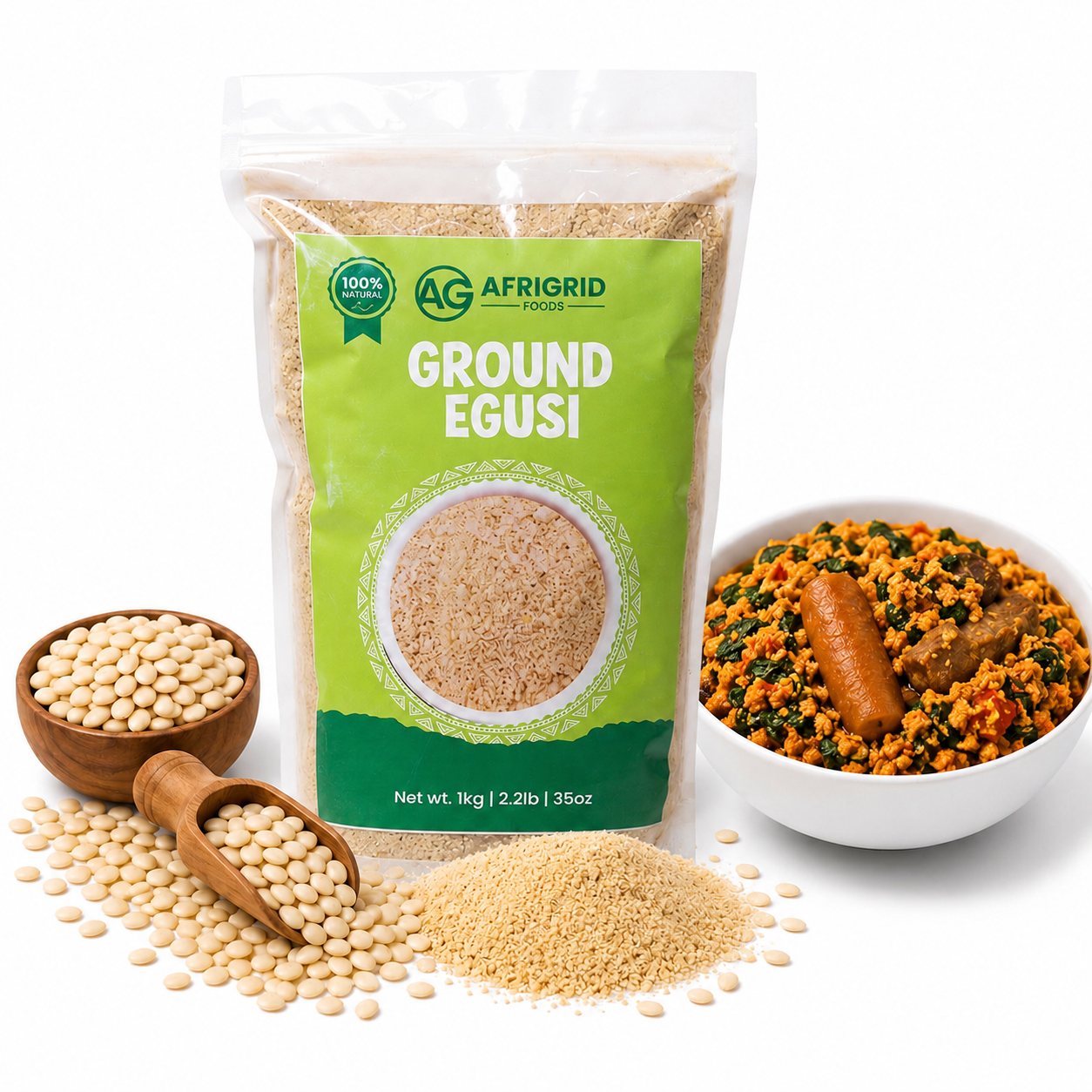 Afrigrid Premium Ground Egusi (Melon Seeds)